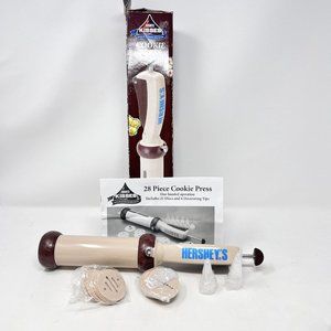 Hershey Kisses 28 Piece Cookie Press 21 Disc 6 Tips - New Damaged‎ Box